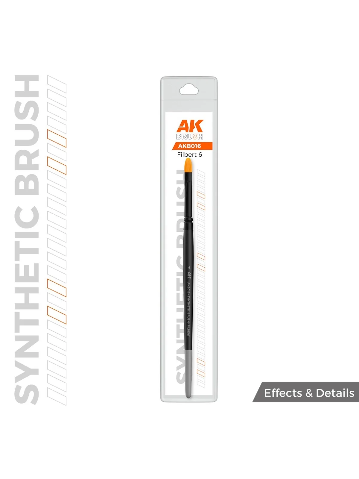 AK Synthetic Brush: Filbert 6 (AKB016) de AK Interactive en Ak Interactive | La Cueva Roja