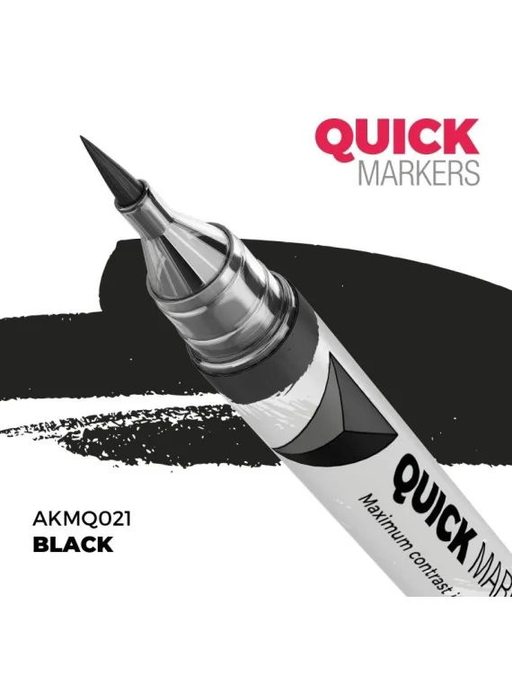 Black: Quick Markers (AKMQ021) de AK Interactive en Quick Markers | La Cueva Roja