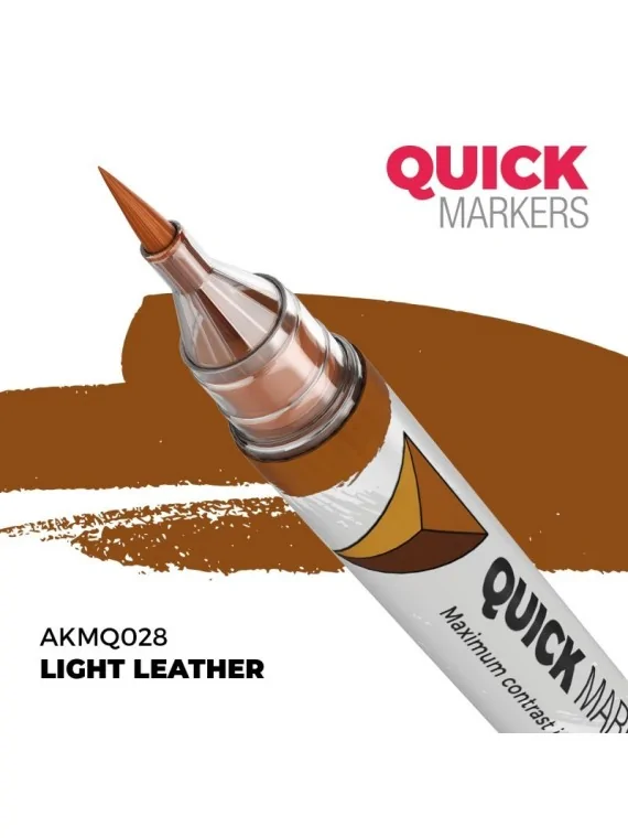 Light Leather: Quick Markers (AKMQ028) de AK Interactive en Quick Markers | La Cueva Roja