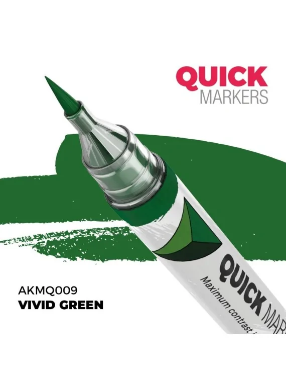 Vivid Green: Quick Markers (AKMQ009) de AK Interactive en Quick Markers | La Cueva Roja