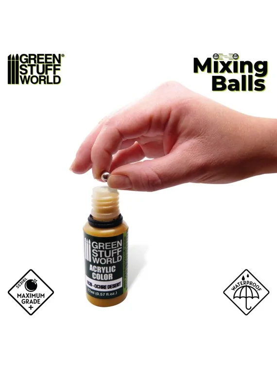 Bolas Mezcladoras Pintura 6,35mm (Green Stuff World) de Green Stuff World en Modelismo | La Cueva Roja