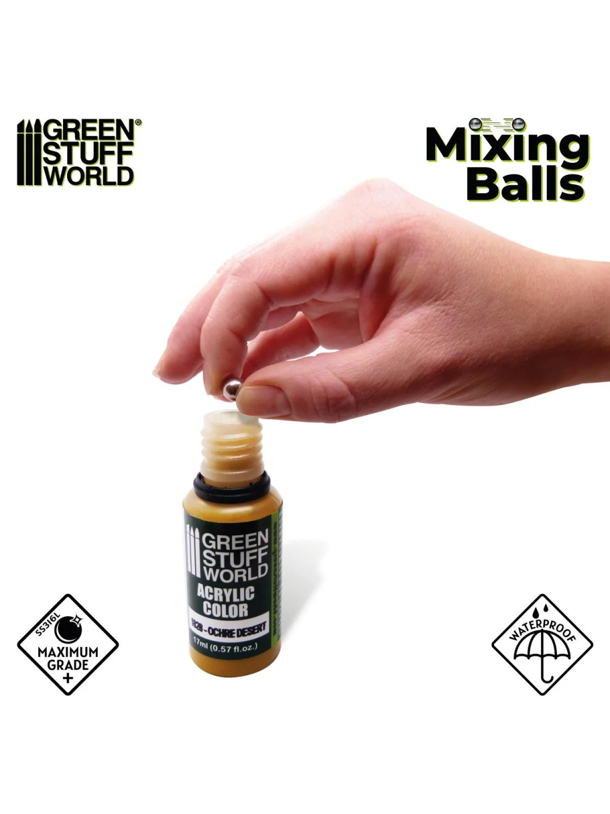 Bolas Mezcladoras Pintura 6,35mm (Green Stuff World) de Green Stuff World en Modelismo | La Cueva Roja
