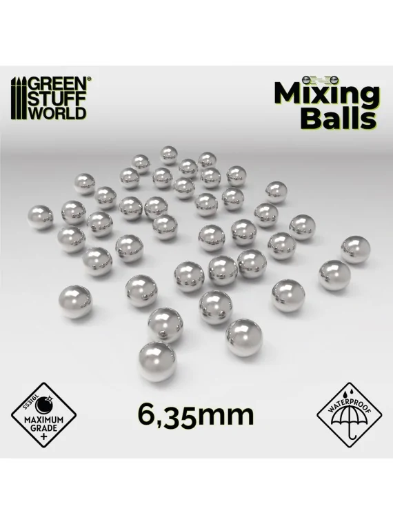 Bolas Mezcladoras Pintura 6,35mm (Green Stuff World) de Green Stuff World en Modelismo | La Cueva Roja