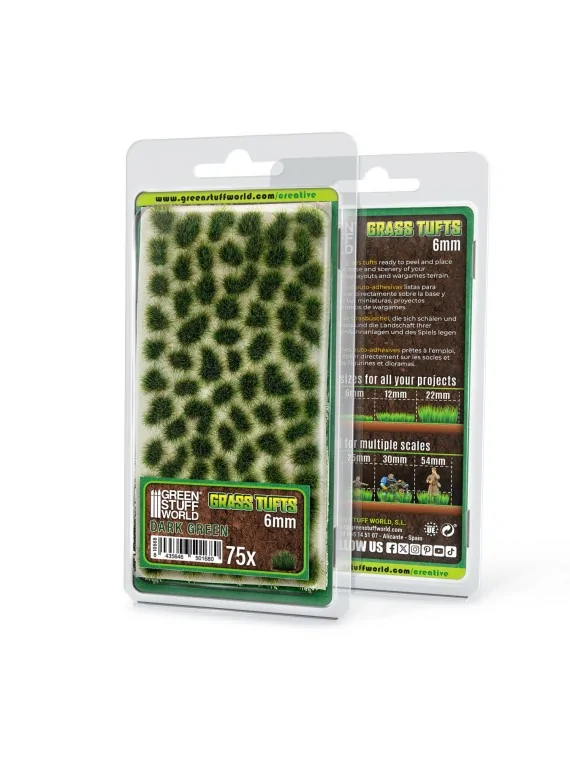 Matas Cesped: Tufts 6 mm Verde Oscuro (Green Stuff World) de Green Stuff World en Modelismo | La Cueva Roja