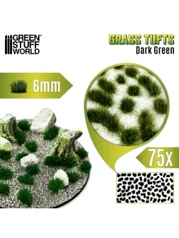 Matas Cesped: Tufts 6 mm Verde Oscuro (Green Stuff World) de Green Stuff World en Modelismo | La Cueva Roja