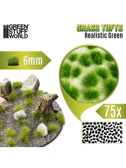 Matas Cesped: Tufts 6 mm Verde Realista (Green Stuff World) de Green Stuff World en Modelismo | La Cueva Roja