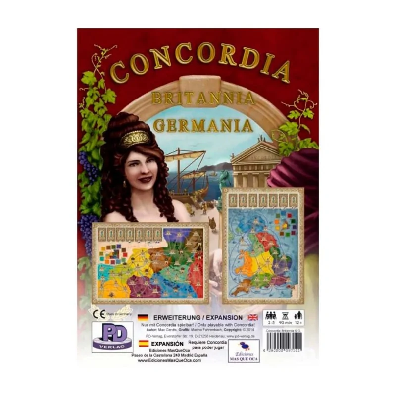 Concordia: Britannia y Germania de MasQueOca en Juegos de Tablero | La Cueva Roja