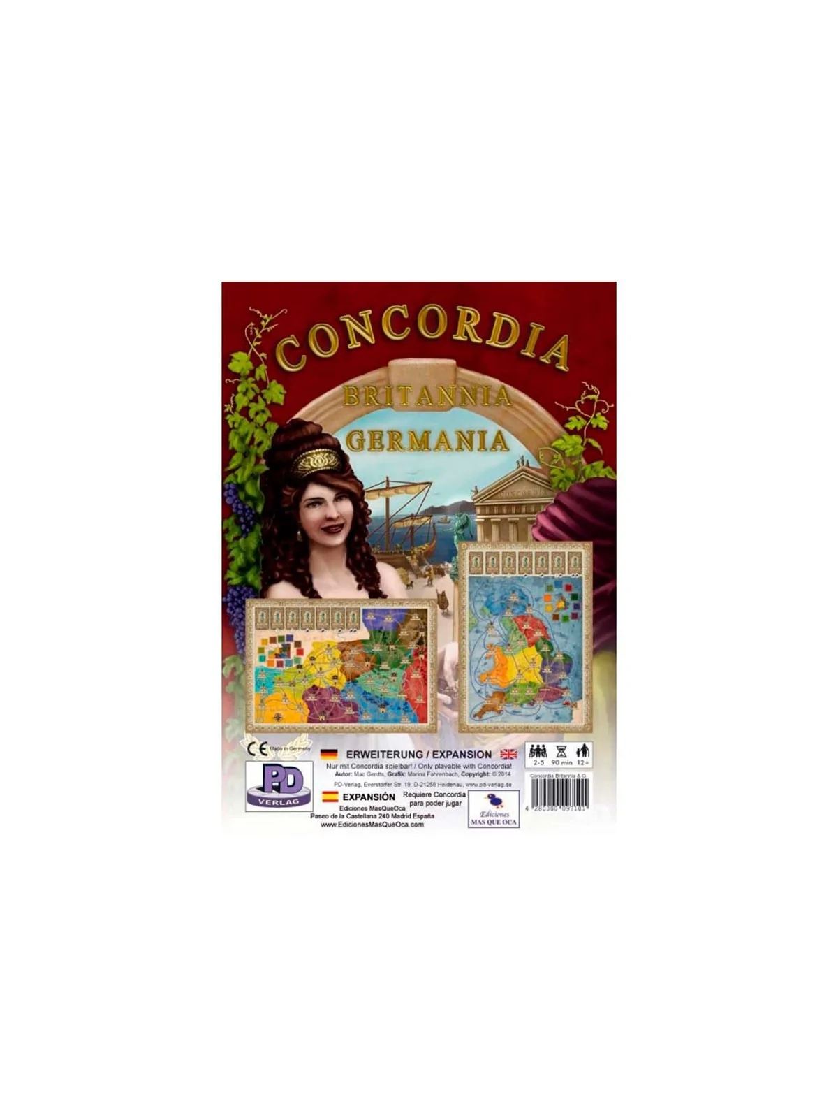 Concordia: Britannia y Germania de MasQueOca en Juegos de Tablero | La Cueva Roja