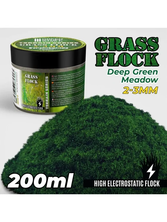 Cesped Electrostatico 2-3mm: Deep Green Meadow  200ml (Green Stuff World) de Green Stuff World en Modelismo | La Cueva Roja
