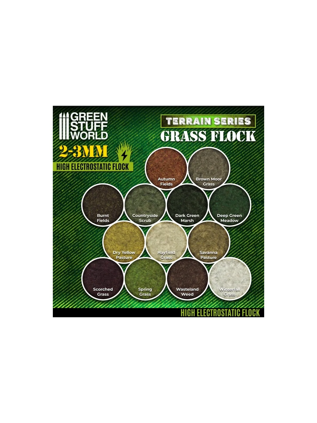 Cesped Electrostatico 2-3mm: Winterfall Grass 200ml (Green Stuff World) de Green Stuff World en Modelismo | La Cueva Roja