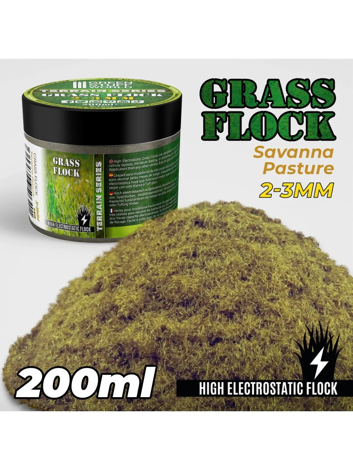 Cesped Electrostatico 2-3mm: Savanna Pasture 200ml (Green Stuff World) de Green Stuff World en Modelismo | La Cueva Roja