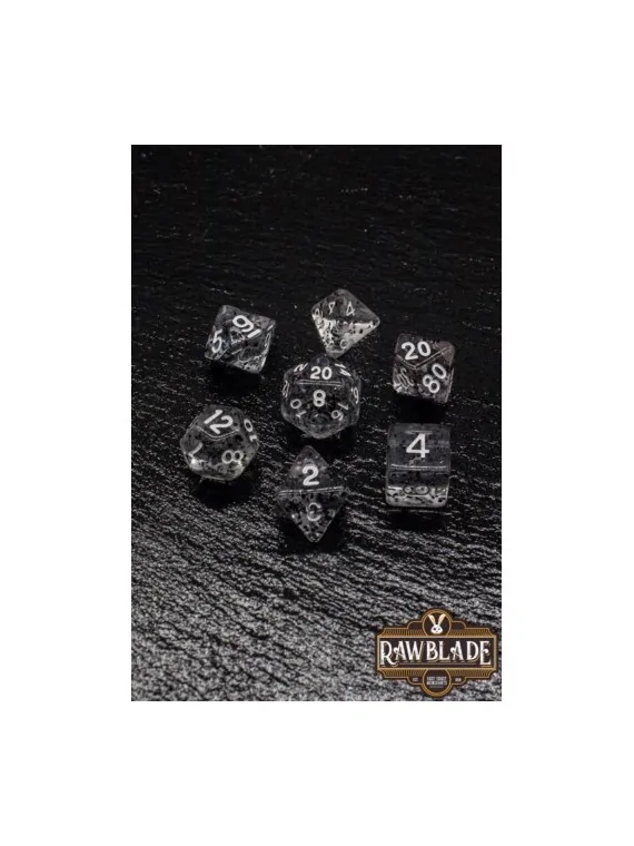 Rawblade Transparent Clear Dice Set de Last Level en Dados | La Cueva Roja