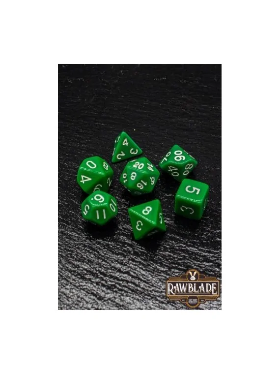 Rawblade Opaque Green Dice Set de Last Level en Dados | La Cueva Roja
