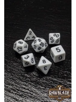 Rawblade Opaque White Dice Set de Last Level en Dados | La Cueva Roja