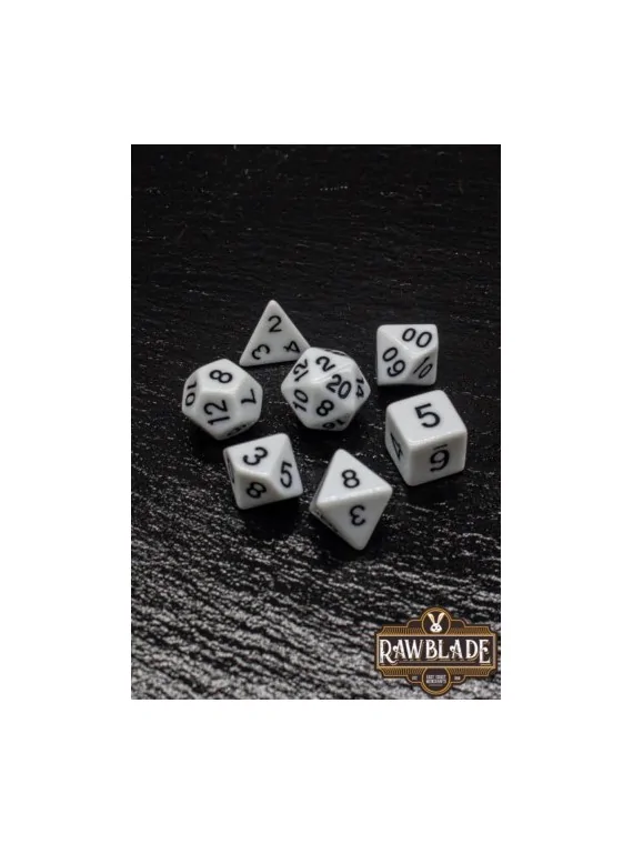 Rawblade Opaque White Dice Set de Last Level en Dados | La Cueva Roja