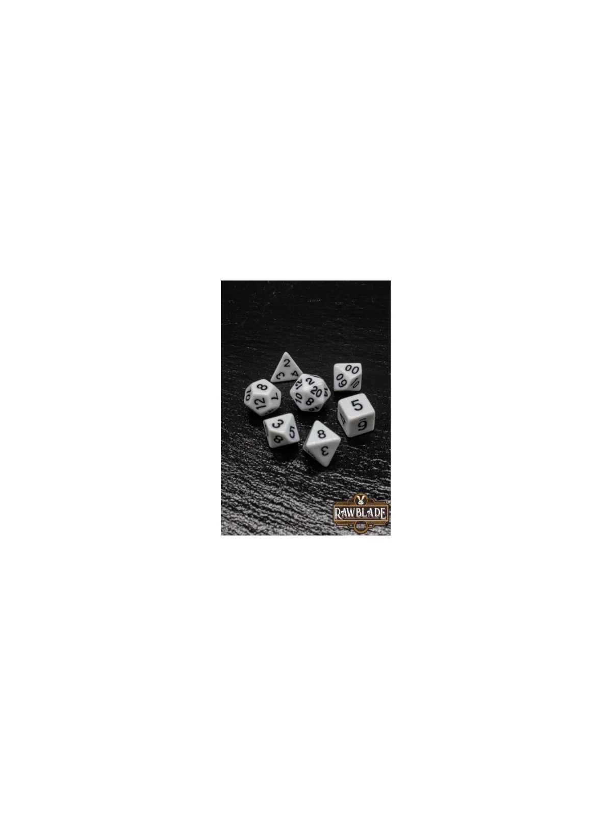 Rawblade Opaque White Dice Set de Last Level en Dados | La Cueva Roja