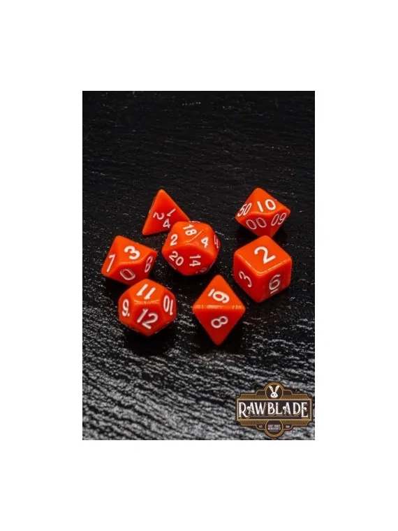 Rawblade Opaque Orange Dice Set de Last Level en Dados | La Cueva Roja