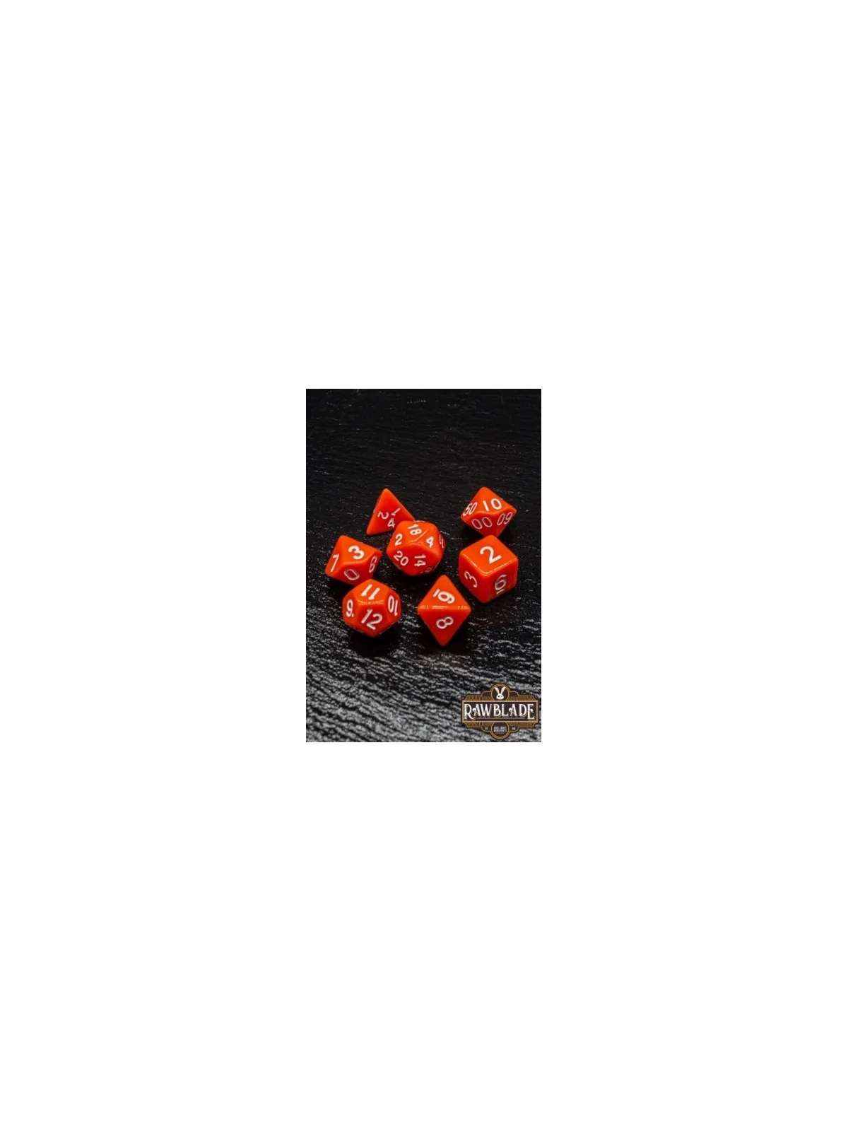 Rawblade Opaque Orange Dice Set de Last Level en Dados | La Cueva Roja