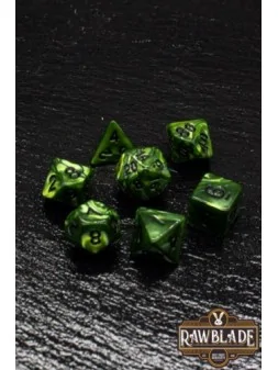 Rawblade Marble Dark Green Dice Set de Last Level en Dados | La Cueva Roja