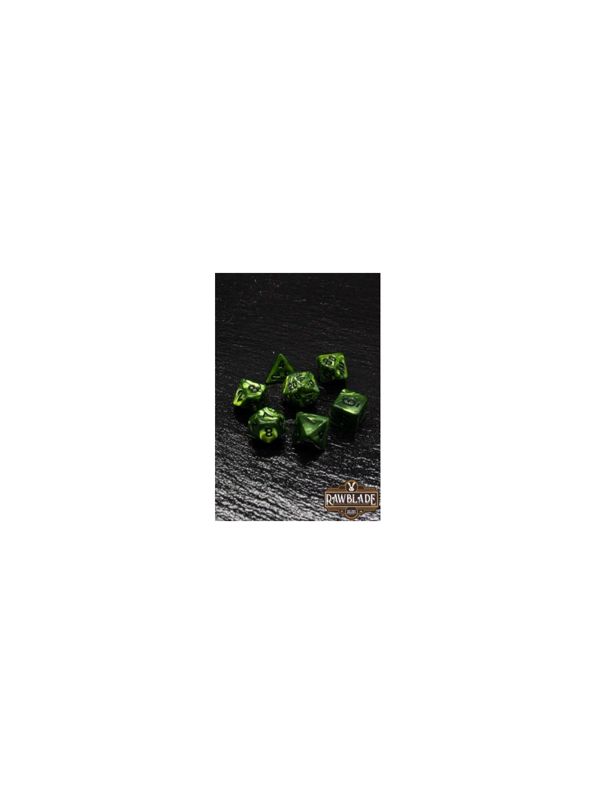 Rawblade Marble Dark Green Dice Set de Last Level en Dados | La Cueva Roja