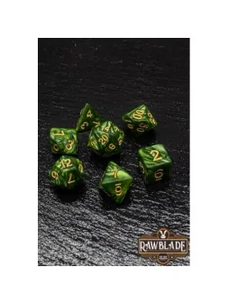 Rawblade Marble Dark Forest Dice Set de Last Level en Dados | La Cueva Roja