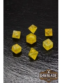 Rawblade Gemstone Amber Dice Set de Last Level en Dados | La Cueva Roja