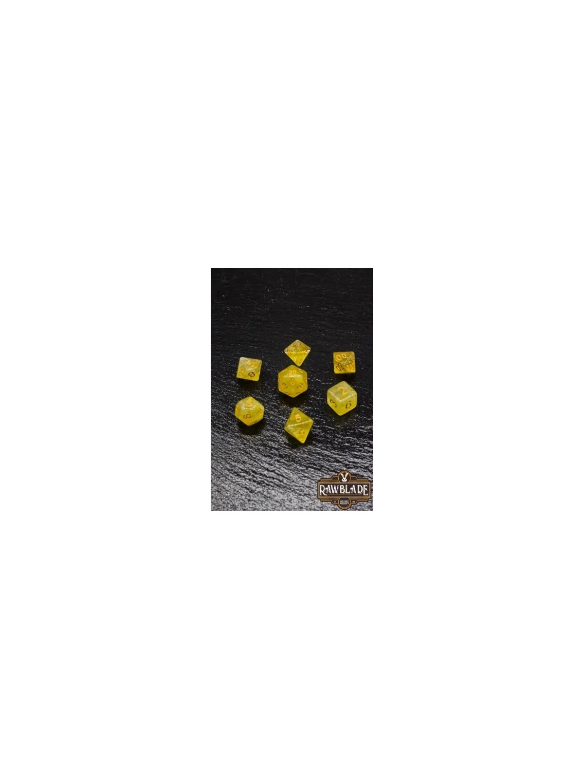 Rawblade Gemstone Amber Dice Set de Last Level en Dados | La Cueva Roja