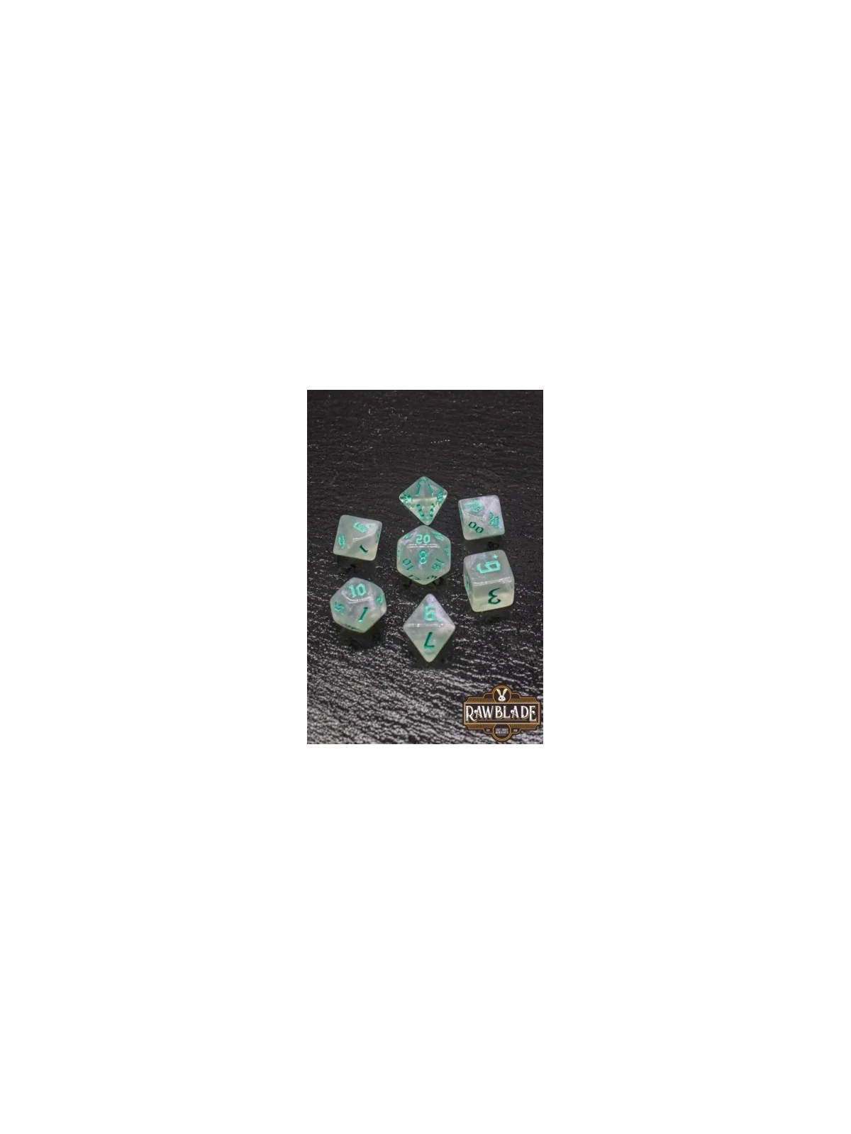 Rawblade Gothic Emerald Dice Set de Last Level en Dados | La Cueva Roja
