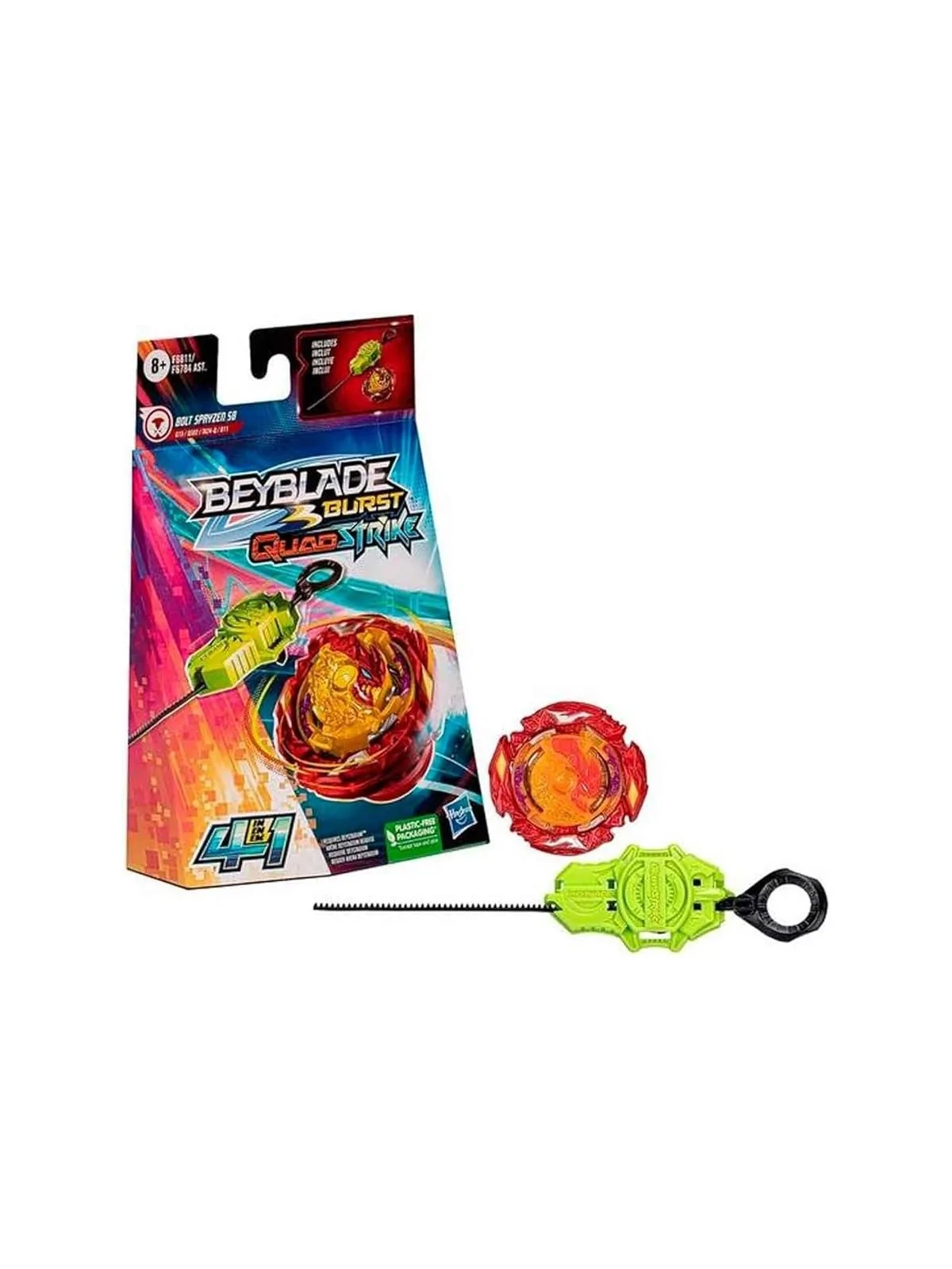 Beyblade Burst Quadstrike - Kit Inicial con Bolt Spryzen de Hasbro en Beyblade X | La Cueva Roja