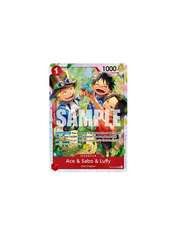 Ace & Sabo & Luffy (OP13-007) (V.1) de Bandai en OP13 - Carrying on his Will | La Cueva Roja