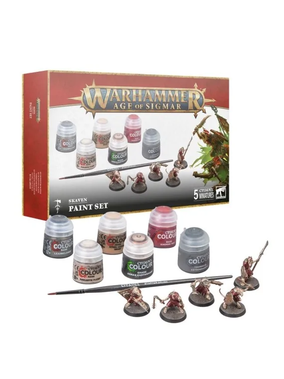 Warhammer Age of Sigmar: Set de pinturas Set de pinturas Skaven (60-09) de Games Workshop en WARHAMMER AGE OF SIGMAR | La Cueva 