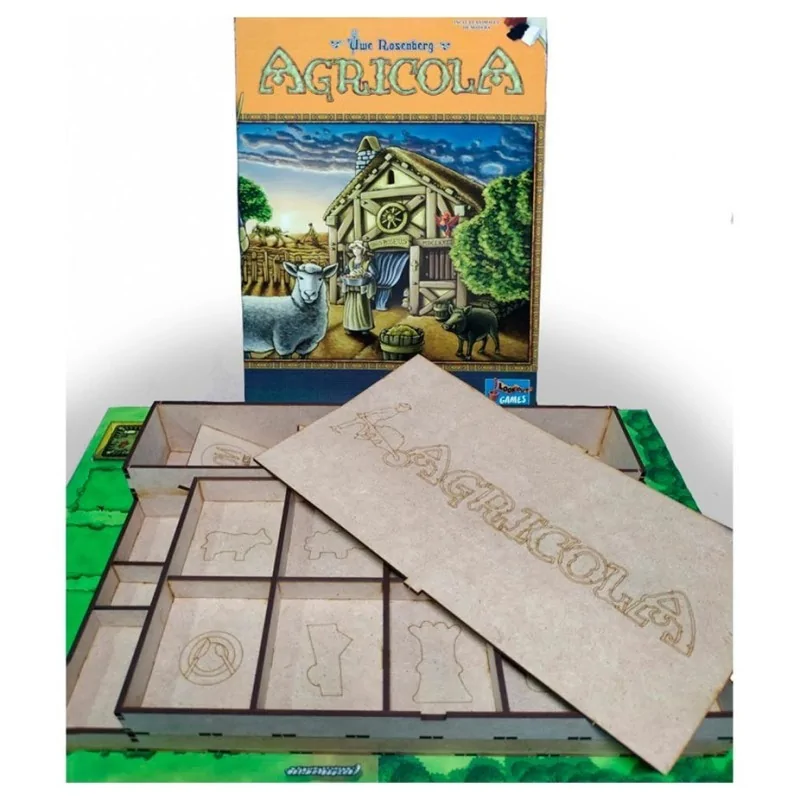 Inserto Compatible con Agrícola (Base + Expansión 5-6 Jugadores (Desarmado) de WithOut Mess en Accesorios | La Cueva Roja