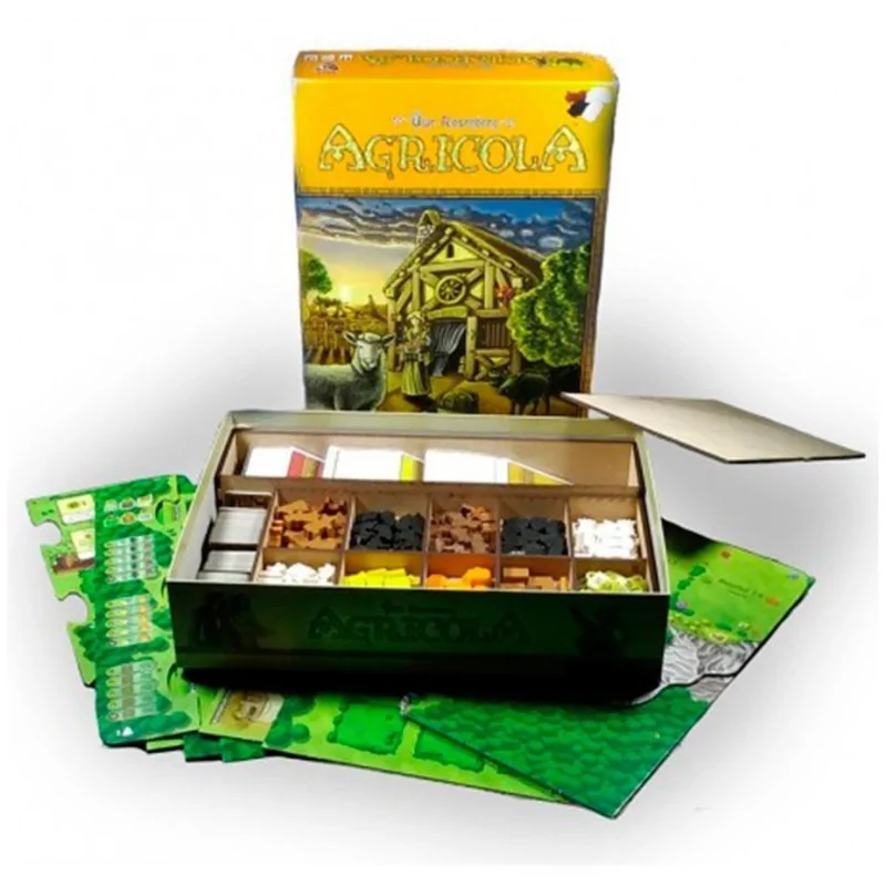 Inserto Compatible con Agrícola (Base + Expansión 5-6 Jugadores (Desarmado) de WithOut Mess en Accesorios | La Cueva Roja