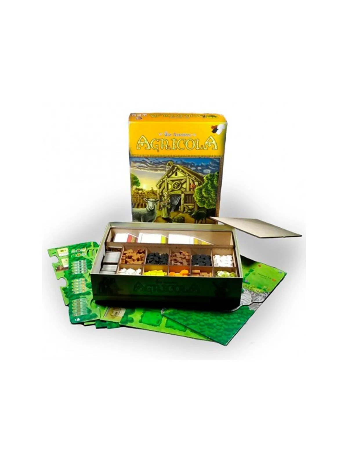 Inserto Compatible con Agrícola (Base + Expansión 5-6 Jugadores (Desarmado) de WithOut Mess en Accesorios | La Cueva Roja