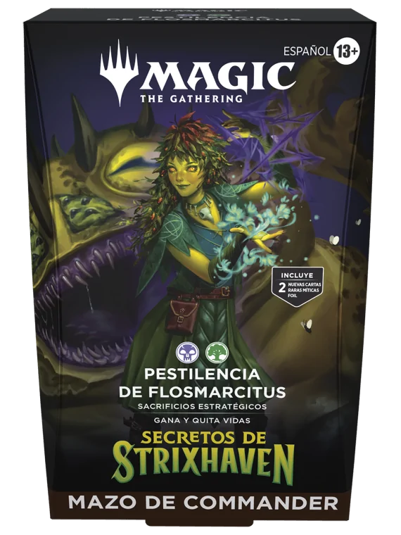 Magic The Gathering: Secrets of Strixhaven – Witherbloom Pestilence Commander Deck (ESP) de Wizards Of The Coast en Magic The Ga