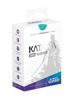 Ultimate Guard Katana Sleeves Standard Size (100) - Turquoise de Ultimate Guard en Fundas | La Cueva Roja