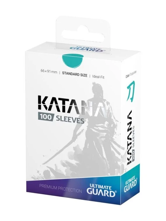 Ultimate Guard Katana Sleeves Standard Size (100) - Turquoise de Ultimate Guard en Fundas | La Cueva Roja