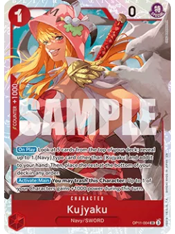 Kujyaku (OP11-004) (V.1) de Bandai en OP11 - A Fist of Divine Speed | La Cueva Roja