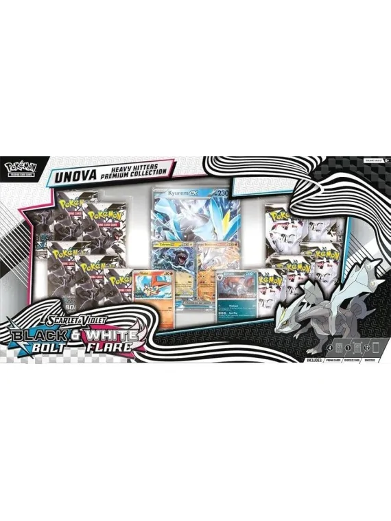 Pokemon TCG: Black Bolt and White Flare Unova Heavy Hitters Colección Premium (EN) de Bandai en Pokemon TCG | La Cueva Roja