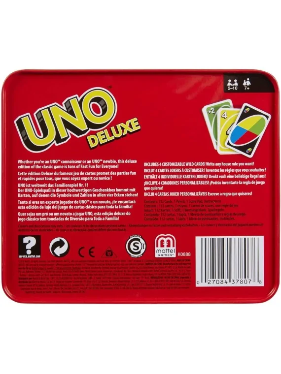 Uno Deluxe de Mattel en Juegos de Cartas | La Cueva Roja