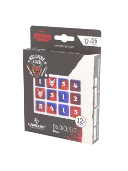 Stranger Things: Hellfire Club D6 Dice Set (12) 16mm de Gamegenic en Dados | La Cueva Roja
