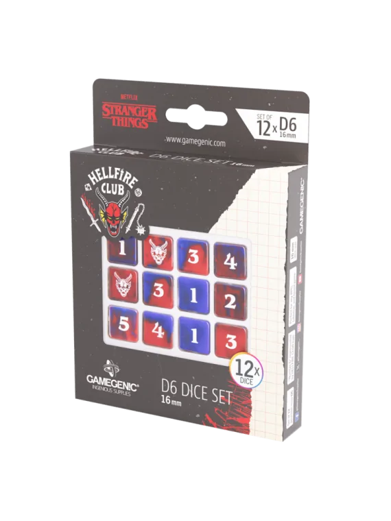 Stranger Things: Hellfire Club D6 Dice Set (12) 16mm de Gamegenic en Dados | La Cueva Roja