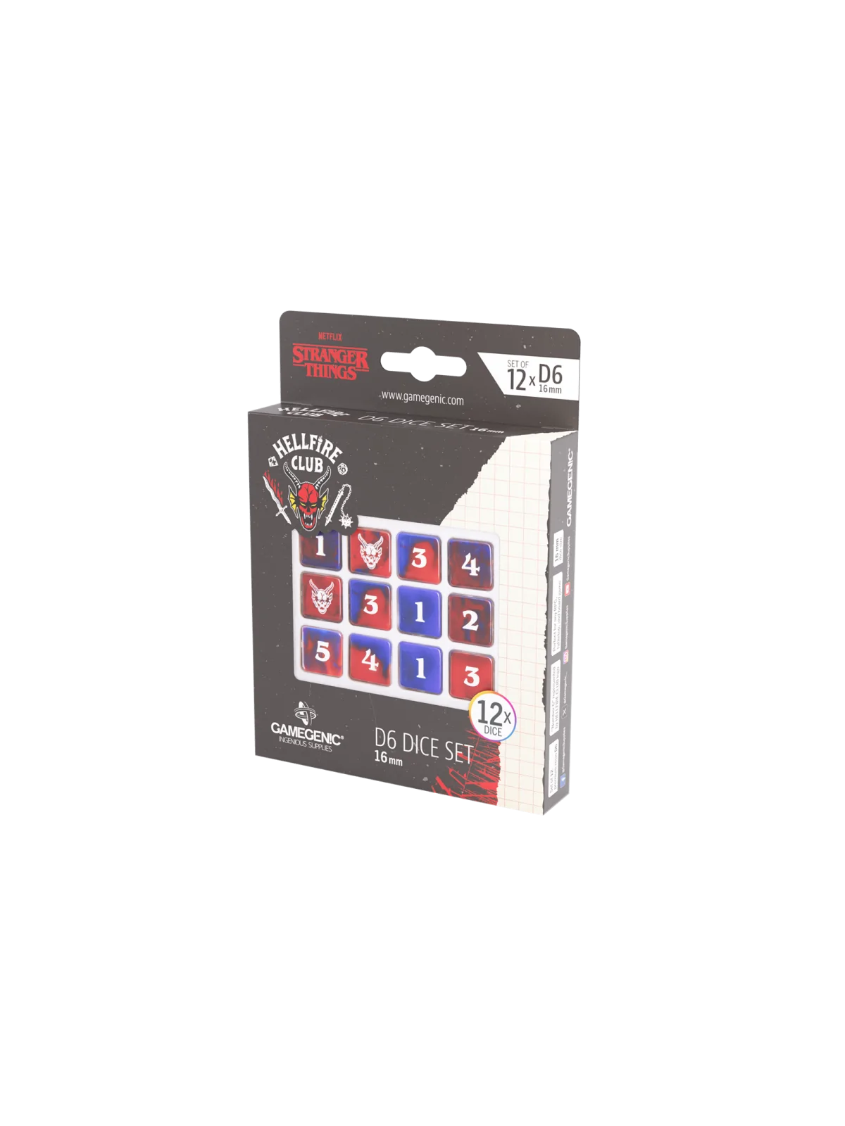 Stranger Things: Hellfire Club D6 Dice Set (12) 16mm de Gamegenic en Dados | La Cueva Roja