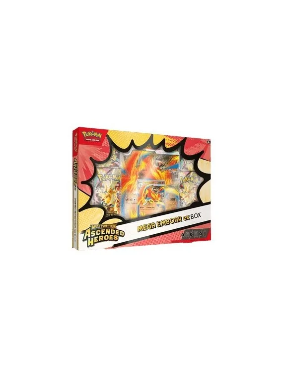 Pokemon TCG: Heroes Ascendente – Mega (Emboar/Feraligart/Meganium) Ex Box (Español) de  en Pokemon TCG | La Cueva Roja