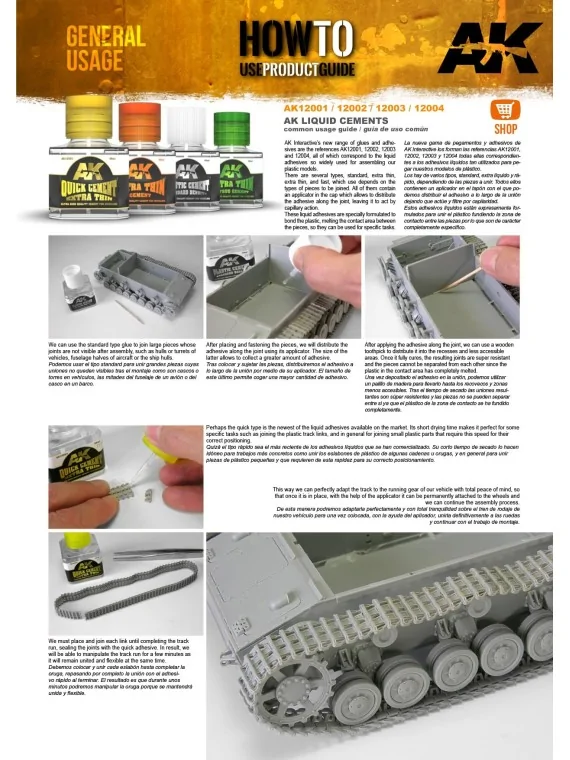 AK Quick Cement Extra Thin (AK12001) de AK Interactive en Materiales | La Cueva Roja