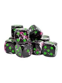 12 Dice Brush Paintball/green 16mm d6 Dice Block de Chessex en Dados | La Cueva Roja