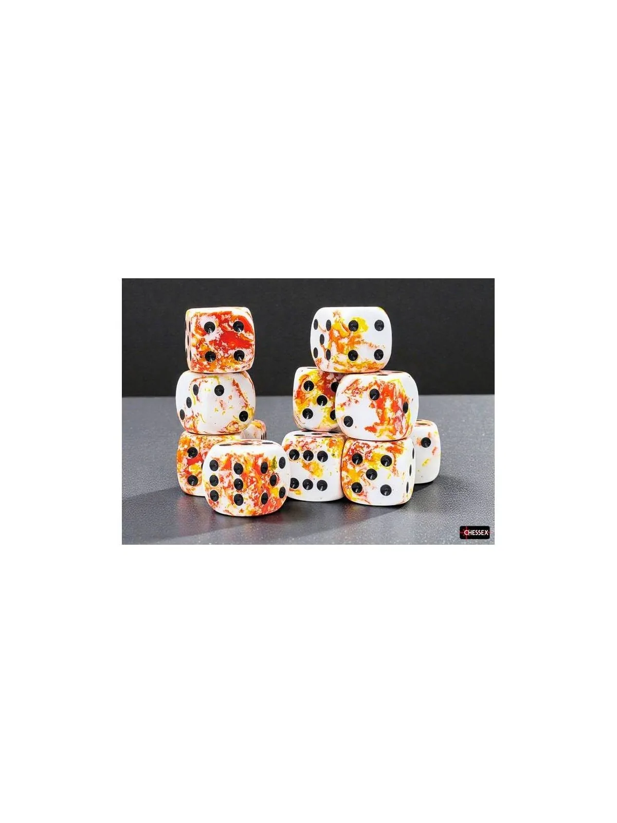 12 Dice Brush Sunrise /Black Dice Block de Last Level en Dados | La Cueva Roja