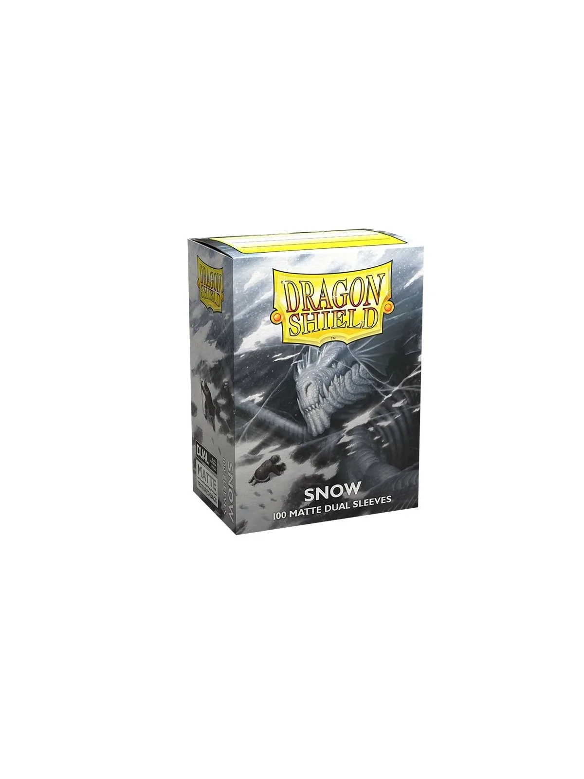 Dragon Shield: Standard Dual Matte Snow Nirin Blanco (100) de Dragon Shield en Fundas | La Cueva Roja