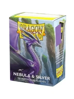 Dragon Shield: Standard Matte Dual Nebula and Silver (100) de Dragon Shield en Fundas | La Cueva Roja