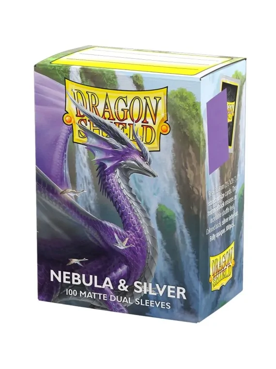 Dragon Shield: Standard Matte Dual Nebula and Silver (100) de Dragon Shield en Fundas | La Cueva Roja